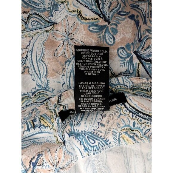 Zac & Rachel Woman Blue Paisley Skirt Floral Womens Size 18W NEW NWT - Picture 5 of 8